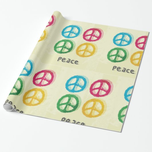 Friedenszeichen Geschenkpapier (Ungerollt)