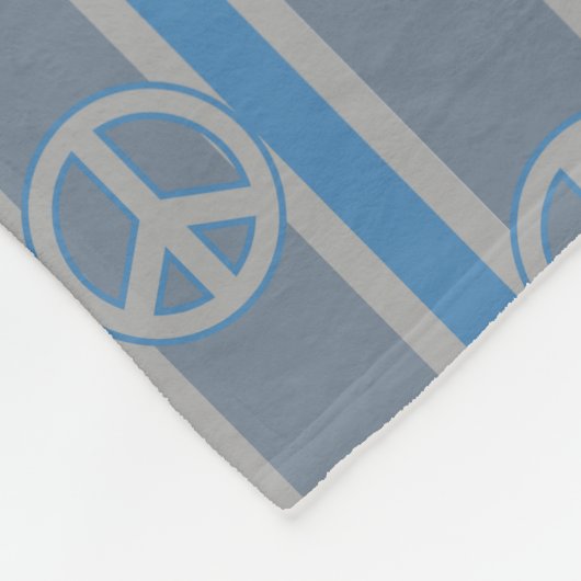 Friedenszeichen gestreift fleecedecke (Ecke)