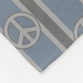Friedenszeichen gestreift fleecedecke (Ecke)