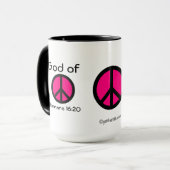 Friedenszeichen gotGod316.com Tasse (Vorderseite Links)