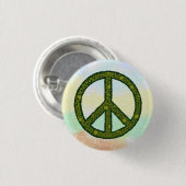 Friedenszeichen grün  button (Vorne & Hinten)