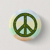 Friedenszeichen grün  button (Vorderseite)