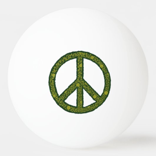 Friedenszeichen grün tischtennisball (Vorderseite)