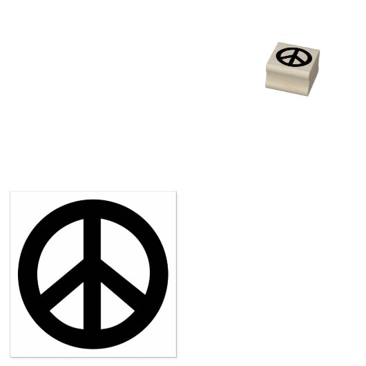 Friedenszeichen Gummistempel (Stempel)