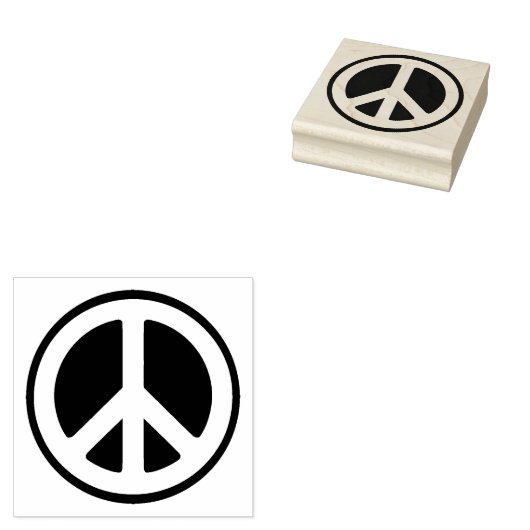 Friedenszeichen Gummistempel (Stempel)