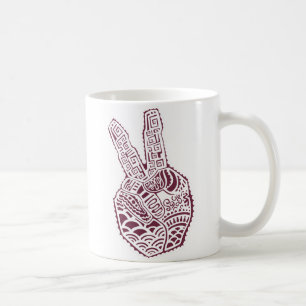 Friedenszeichen-Hennatattoo-Kaffeetasse Kaffeetasse