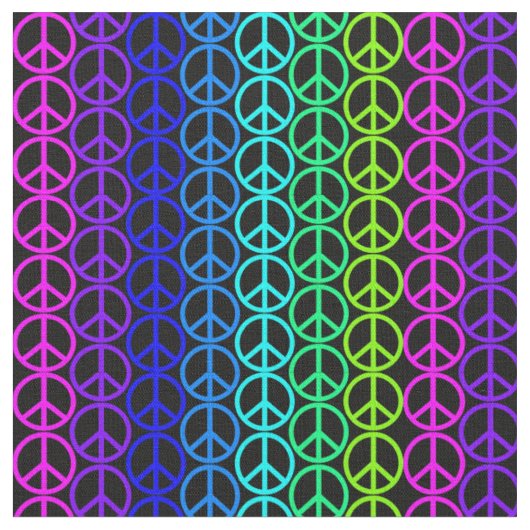 Friedenszeichen hippie pazifisches Zeichen. Vintag Stoff (Nahaufnahme)