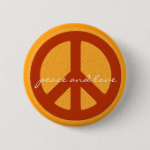 Friedenszeichen, Hippies Retro Button (Vorderseite)