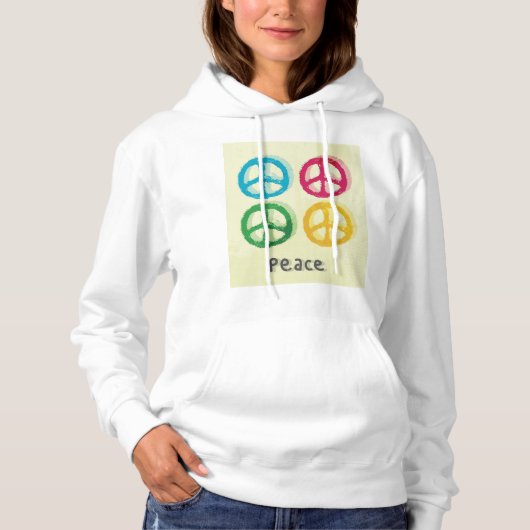 Friedenszeichen Hoodie (Vorderseite)