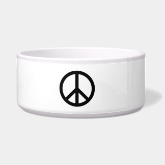 Friedenszeichen-Hündchen-Schüssel Napf