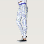 Friedenszeichen in Blau Leggings (Links)