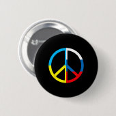 Friedenszeichen in der Ukraine und russische Flagg Button (Vorne & Hinten)