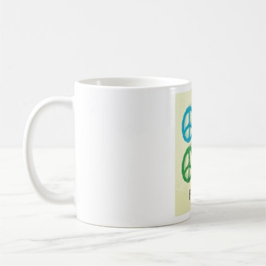 Friedenszeichen Kaffeetasse (Links)