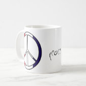 FRIEDENSzeichen Kaffeetasse (Vorderseite Links)