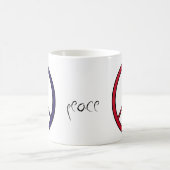 FRIEDENSzeichen Kaffeetasse (Mittel)