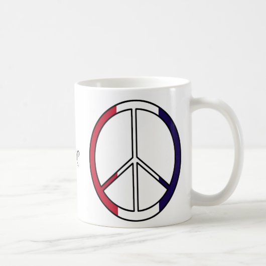FRIEDENSzeichen Kaffeetasse (Rechts)
