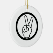 Friedenszeichen Keramik Ornament (Rechts)