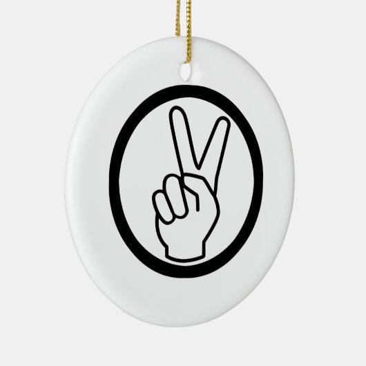 Friedenszeichen Keramik Ornament (Rechts)