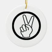 Friedenszeichen Keramik Ornament (Vorne)