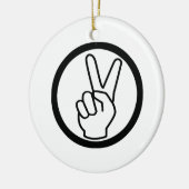 Friedenszeichen Keramik Ornament (Links)