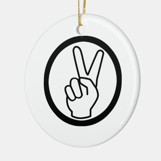 Friedenszeichen Keramik Ornament (Links)