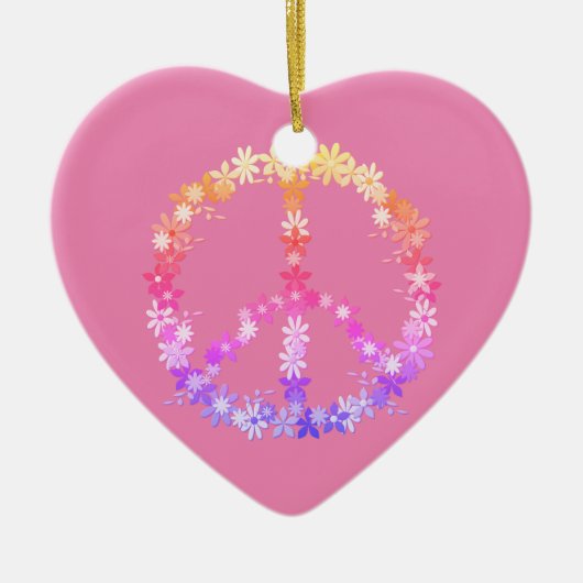 Friedenszeichen Keramik Ornament (Vorne)
