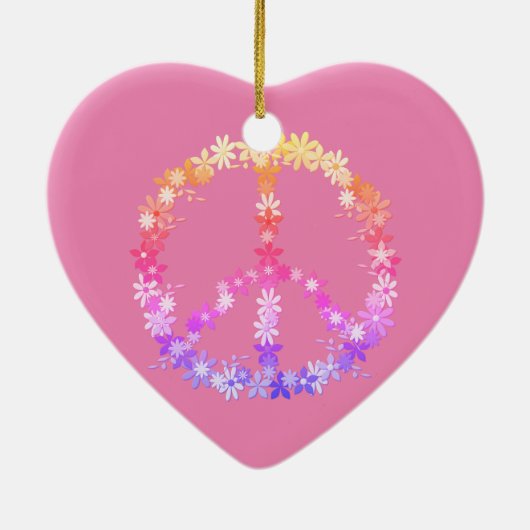 Friedenszeichen Keramik Ornament (Hinten)