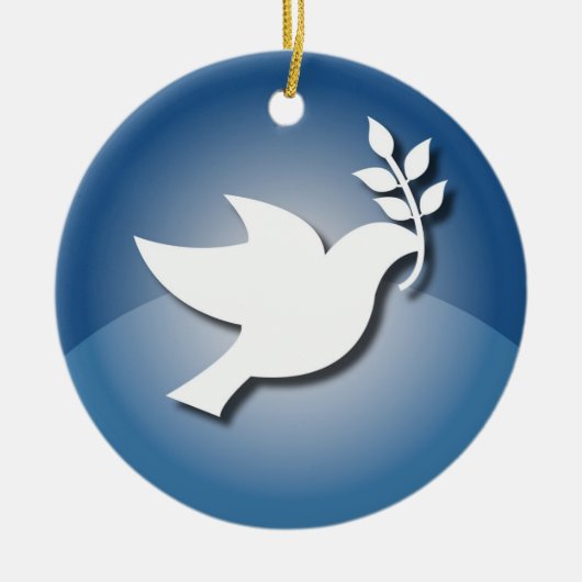 Friedenszeichen Keramik Ornament (Vorne)