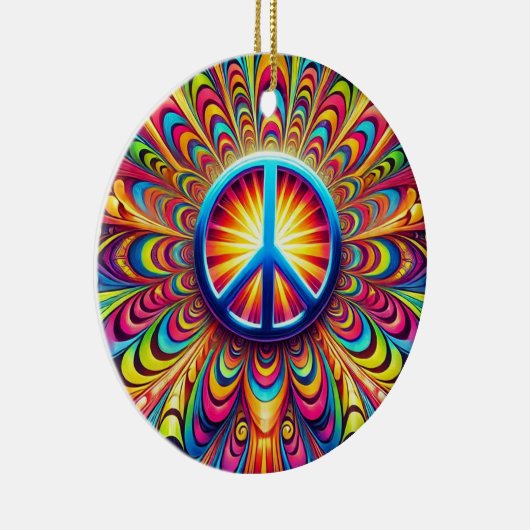 Friedenszeichen Keramik Ornament (Rechts)