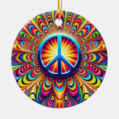 Friedenszeichen Keramik Ornament (Vorne)