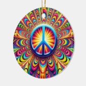 Friedenszeichen Keramik Ornament (Links)