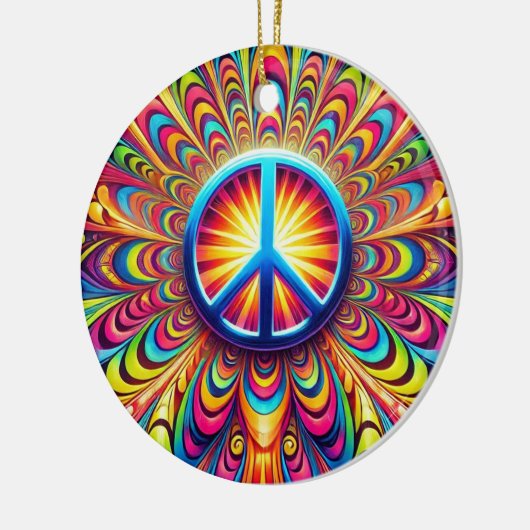 Friedenszeichen Keramik Ornament (Links)