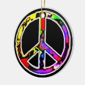 Friedenszeichen Keramik Ornament (Links)