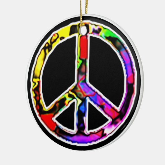 Friedenszeichen Keramikornament (Links)