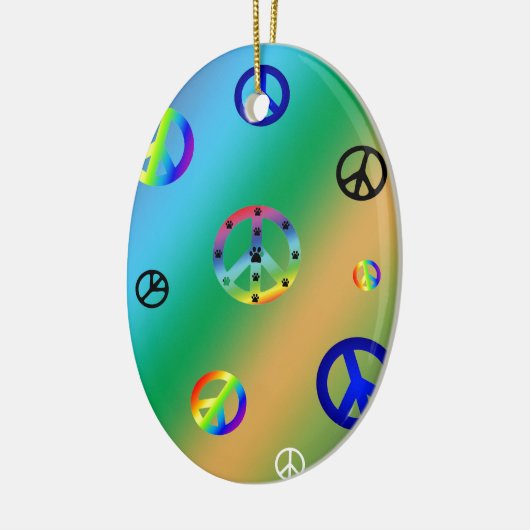 Friedenszeichen Keramikornament (Links)