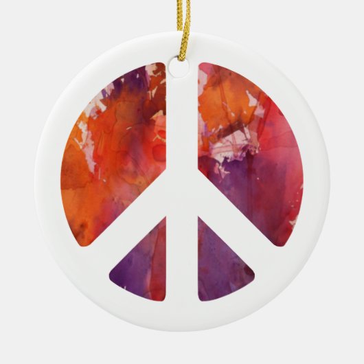 Friedenszeichen Keramikornament (Vorne)