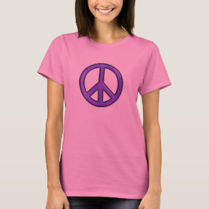 Friedenszeichen-langes Hülsen-Shirt T-Shirt