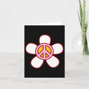 Friedenszeichen Liebe 60er 70er Groovy Hippie-Kost Karte