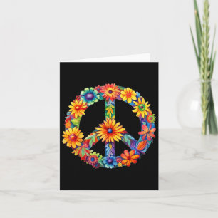 Friedenszeichen Liebe 60er 70er Groovy Hippie-Kost Karte