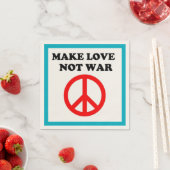 FRIEDENSZEICHEN "LIEBE NICHT KRIEG MACHEN" SERVIETTE (Beispiel)