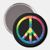 Friedenszeichen-Magnet mit Tie-Dye-Effekt Magnet (Vorderseite/Rückseite)