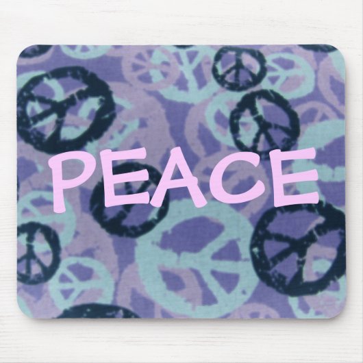 Friedenszeichen-Mauspad mit Camouflage-Optik Mousepad (Vorne)
