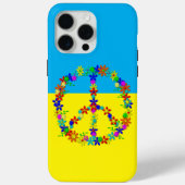Friedenszeichen mit Blume, ukrainische Flagge Case-Mate iPhone Hülle (Rückseite)