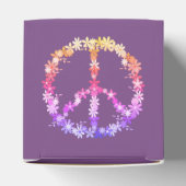 Friedenszeichen mit bunten Blume, Geschenkschachtel (Oben)