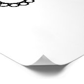 Friedenszeichen mit den Kreisen Schwarz und Weiß Poster (Ecke)