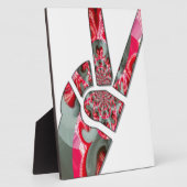Friedenszeichen mit der Hand Fotoplatte (Seite)