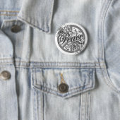 Friedenszeichen-mit Filigran geschmückte Kunst Button (Beispiel)