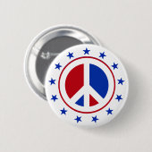 FRIEDENSzeichen MIT STERNEN Button (Vorne & Hinten)