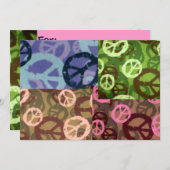 Friedenszeichen Mix-Einladung Einladung (Vorne/Hinten)