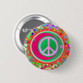 Friedenszeichen, Mond, Sterne und alles Button (Vorne & Hinten)